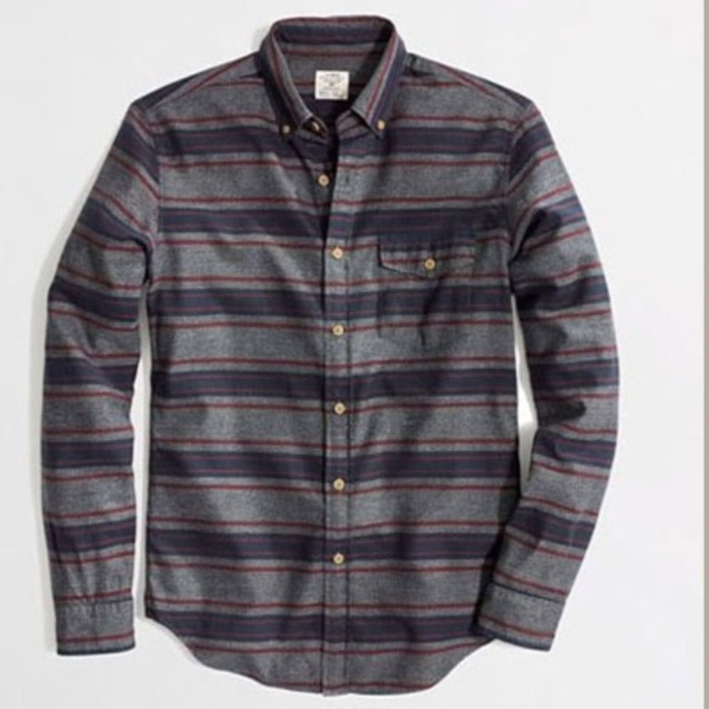 J. Crew Brushed Twill Flannel Button Down Shirt